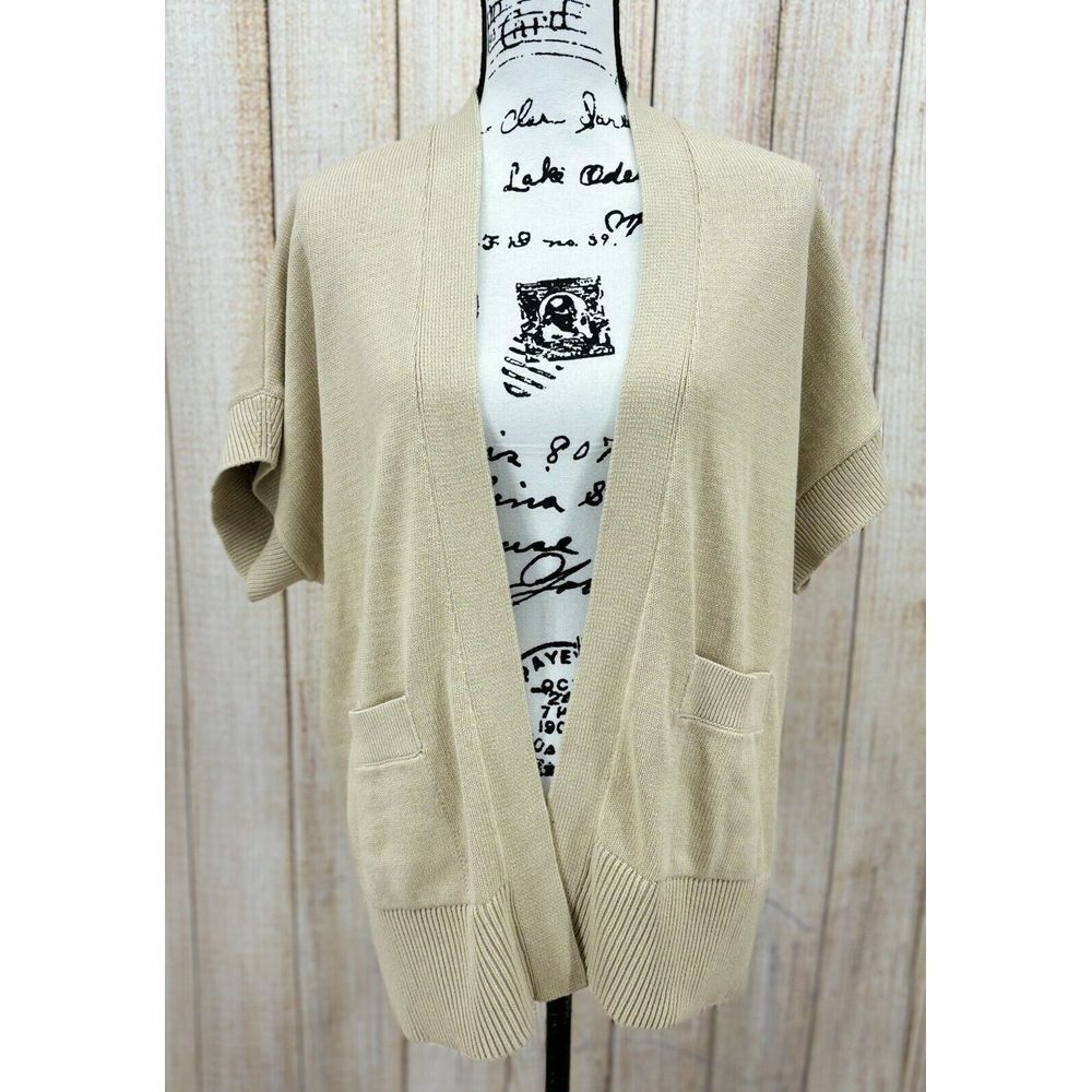 Banana Republic Cardigan Size XS Petite Short Sleeve Long Open‎ Front Sweater